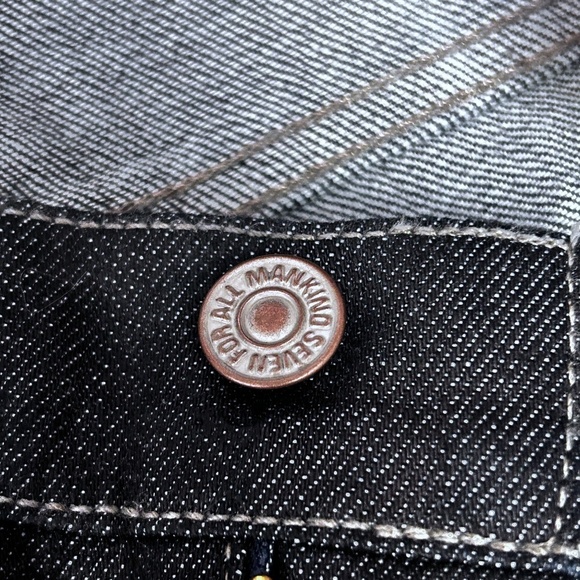 7 FOR ALL MANKIND Jeans Bootcut Pants Low Rise Gold Pocket Vintage Made USA NWOT - Picture 14 of 16